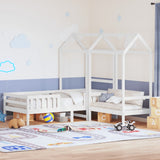 Kinderbed Met Huisje En Bankje Massief Grenenhout 100X200Cm