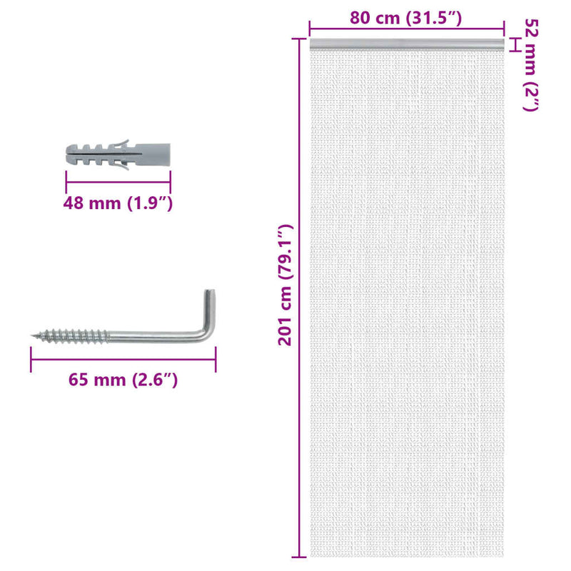 Vliegengordijn Kettingen Aluminium