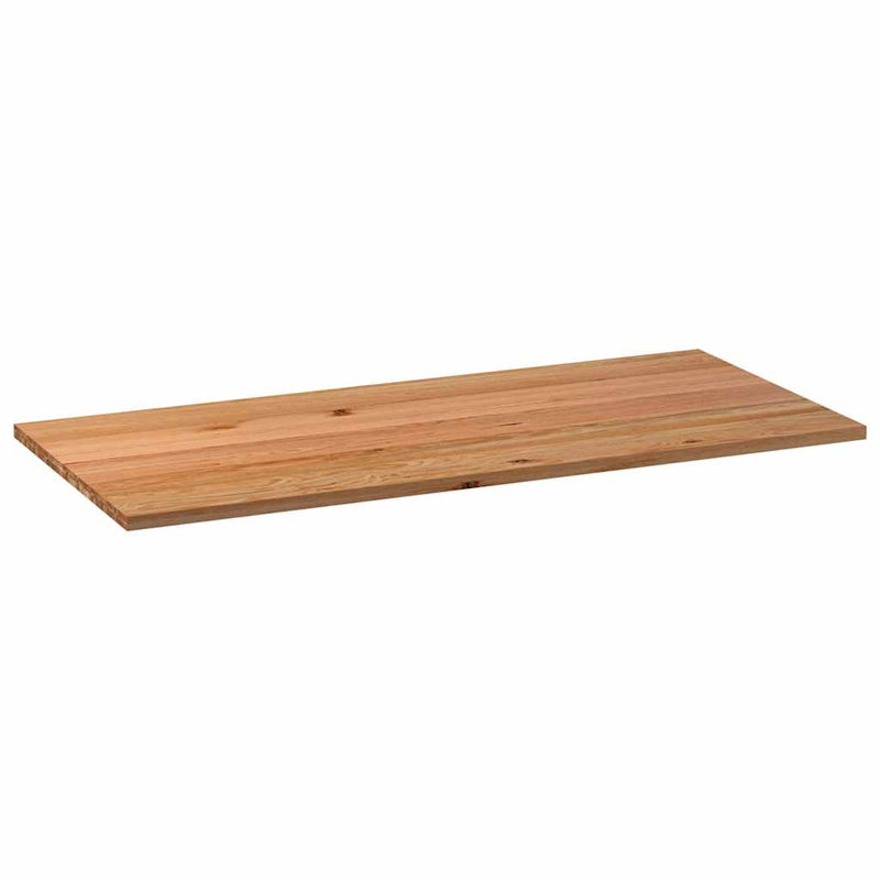 Bureaublad Rechthoekig 220X100X4Cm Massief Eikenhout Lichtbruin