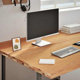 Bureaublad Rechthoekig 220X100X4Cm Massief Eikenhout Lichtbruin