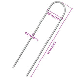 Grondharingen U-Vormig 15X3,5 Cm Gegalvaniseerd Staal