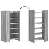 Schoenenkast 52X37,5X100 Cm Bewerkt Hout Eiken