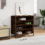 Schoenenkast 80X38X78 Cm Bewerkt Hout Kleurig