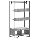 Kledingkast 90X50X180 Cm Bewerkt Hout Eikenkleurig