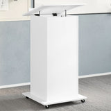 Podium Met Lade Met Wiel 55 X 55 X 107 Cm Bewerkt Hout