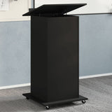 Podium Met Lade Met Wiel 55 X 55 X 107 Cm Bewerkt Hout