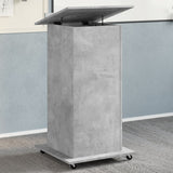 Podium Met Lade Met Wiel 55 X 55 X 107 Cm Bewerkt Hout