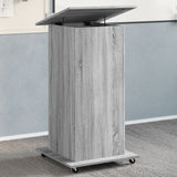 Podium Met Lade Met Wiel 55 X 55 X 107 Cm Bewerkt Hout