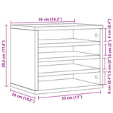 Bureau Organiser 36X26X29,5 Cm Bewerkt Hout