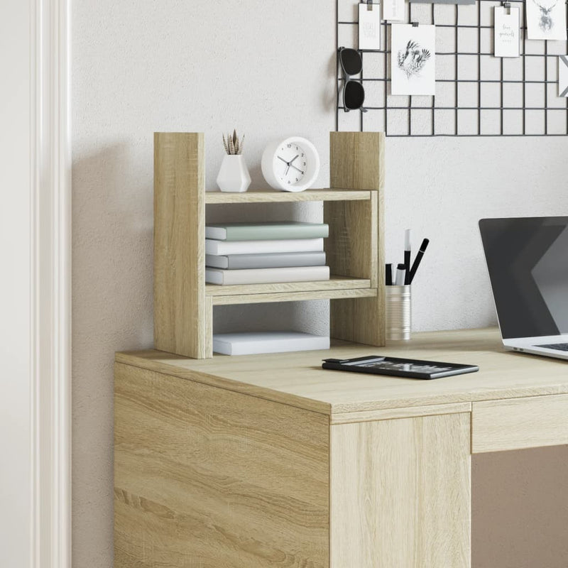 Bureau Organiser 38,5X17X39 Cm Bewerkt Hout Kleurig