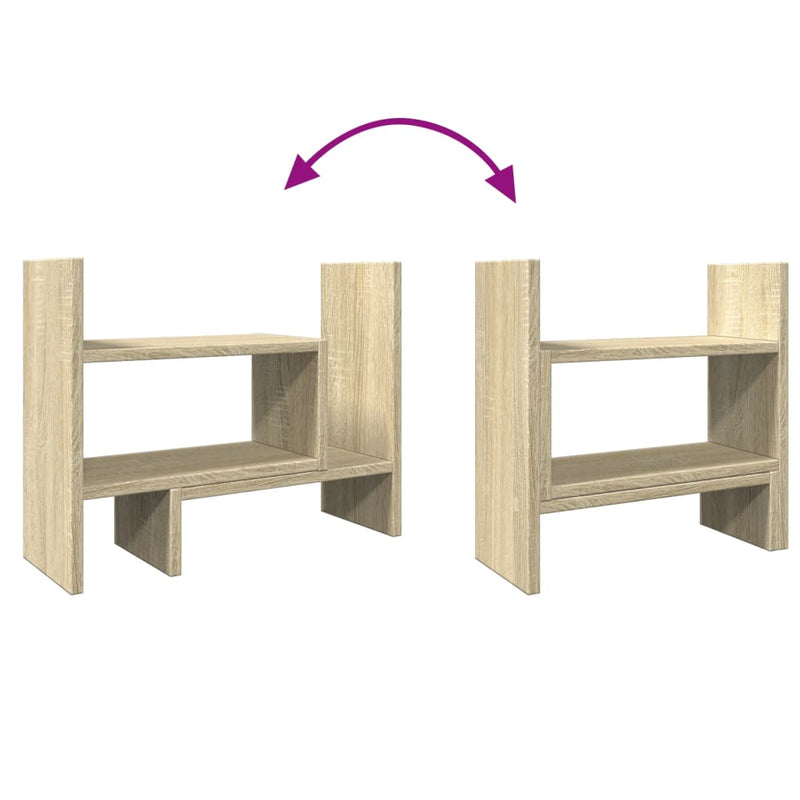 Bureau Organiser 38,5X17X39 Cm Bewerkt Hout Kleurig