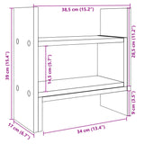 Bureau Organiser 38,5X17X39 Cm Bewerkt Hout Kleurig