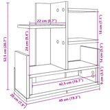 Bureau Organiser 49X20X52,5 Cm Bewerkt Hout Kleur
