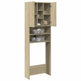 Wasmachinekast 64X25,5X190 Cm Sonoma Eikenkleurig