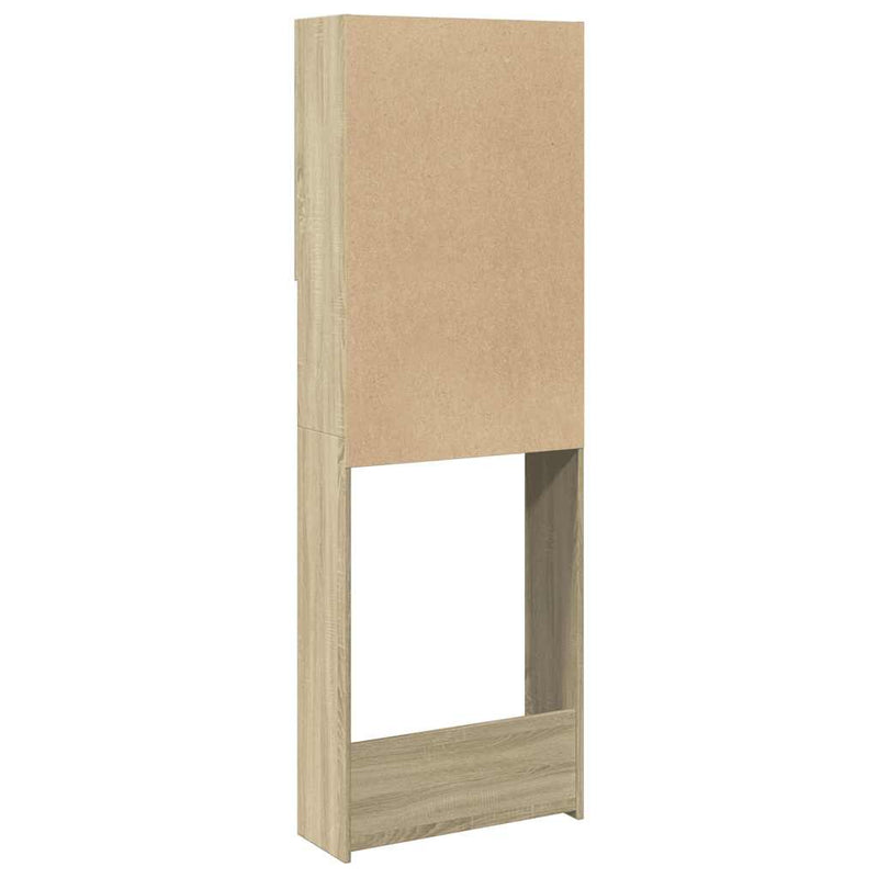 Wasmachinekast 64X25,5X190 Cm Sonoma Eikenkleurig