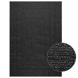 Vloerkleed Zizur Binnen En Buiten 160X230Cm Jute Look Antraciet