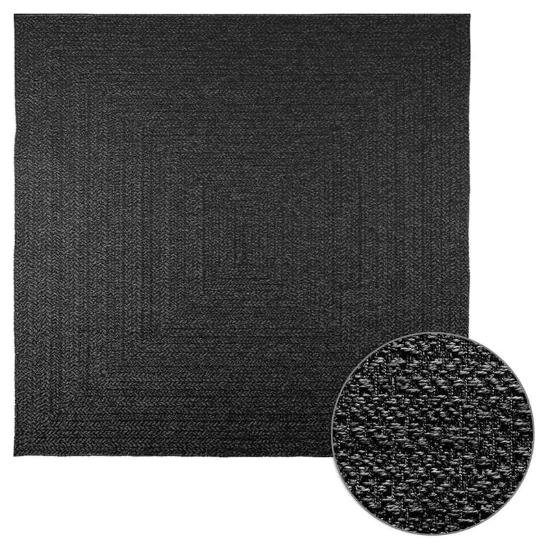 Vloerkleed Zizur Binnen En Buiten 160X230Cm Jute Look Antraciet