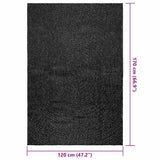Vloerkleed Zizur Binnen En Buiten 120X170Cm Jute Look Antraciet