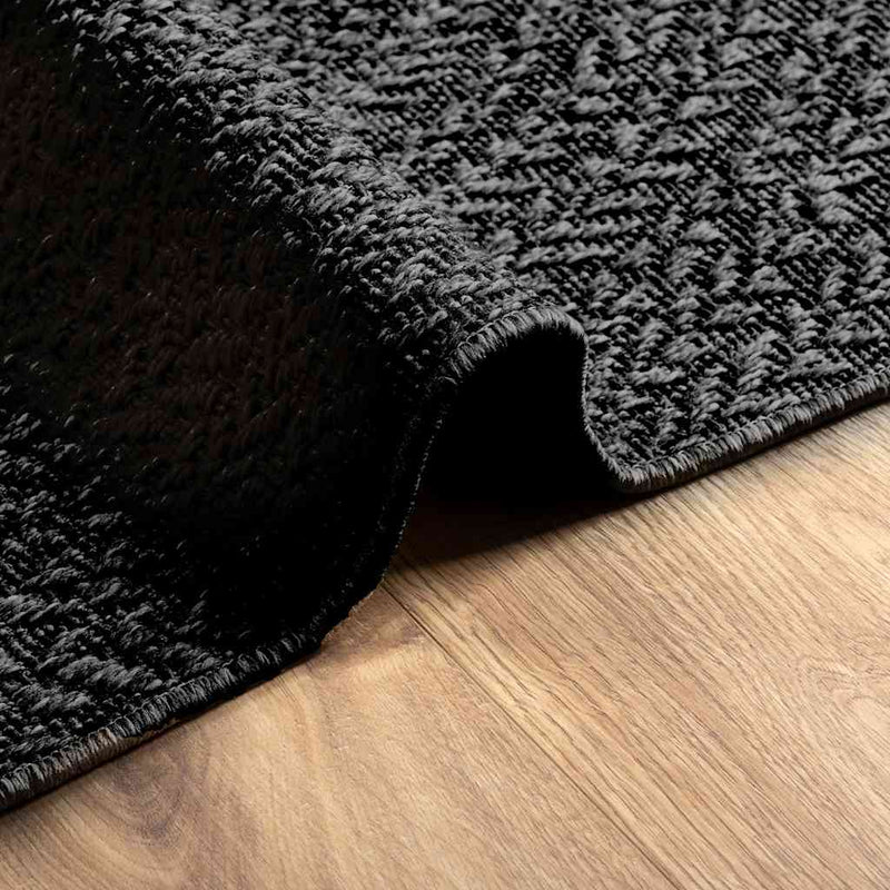 Vloerkleed Zizur Binnen En Buiten 160X230Cm Jute Look Antraciet