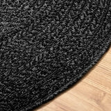 Vloerkleed Zizur Binnen En Buiten Ø 200 Cm Jute Look Antraciet
