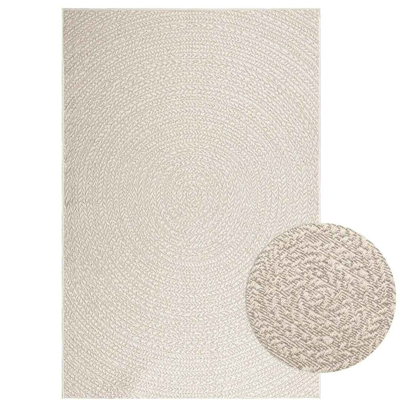 Vloerkleed Zizur Room Binnen En Buiten Jute Look Crème