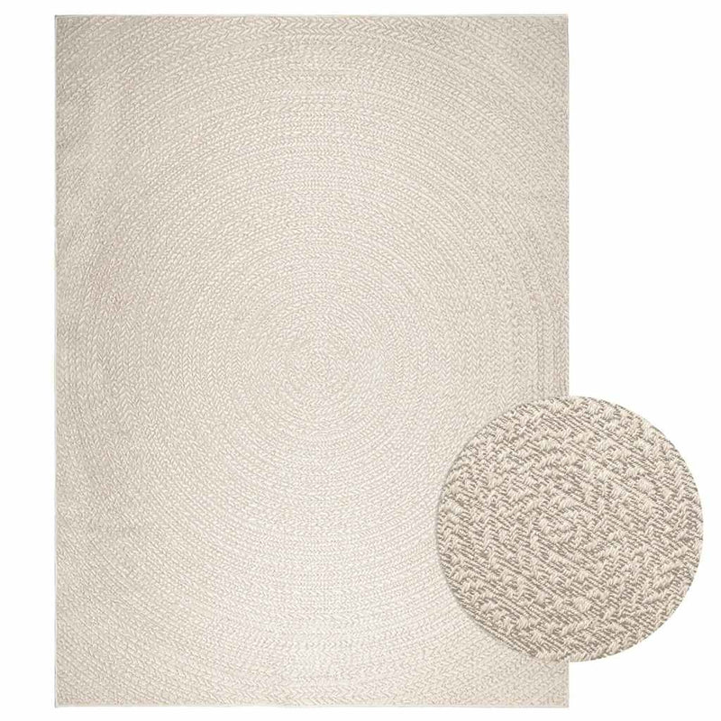 Vloerkleed Zizur Room Binnen En Buiten Jute Look Crème