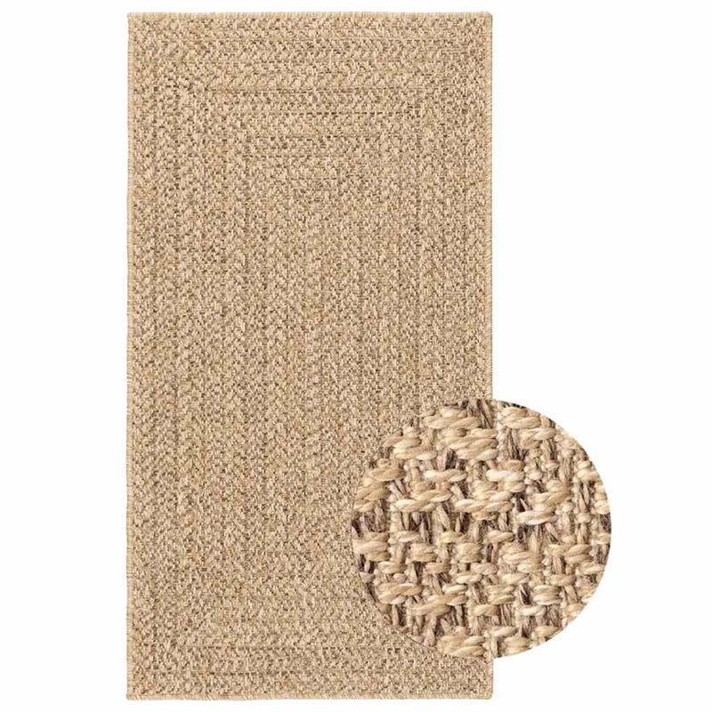 Vloerkleed Zizur Binnen En Buiten Jute Look Beige
