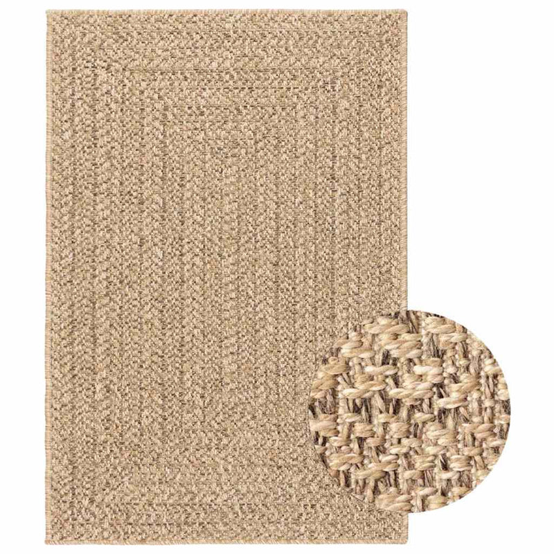 Vloerkleed Zizur Binnen En Buiten Jute Look Beige