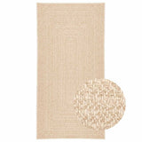 Vloerkleed Zizur Beige Binnen En Buiten 100X200 Cm Jute Look