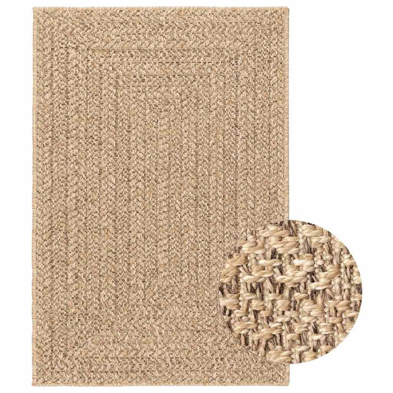 Vloerkleed Zizur Binnen En Buiten Jute Look Beige