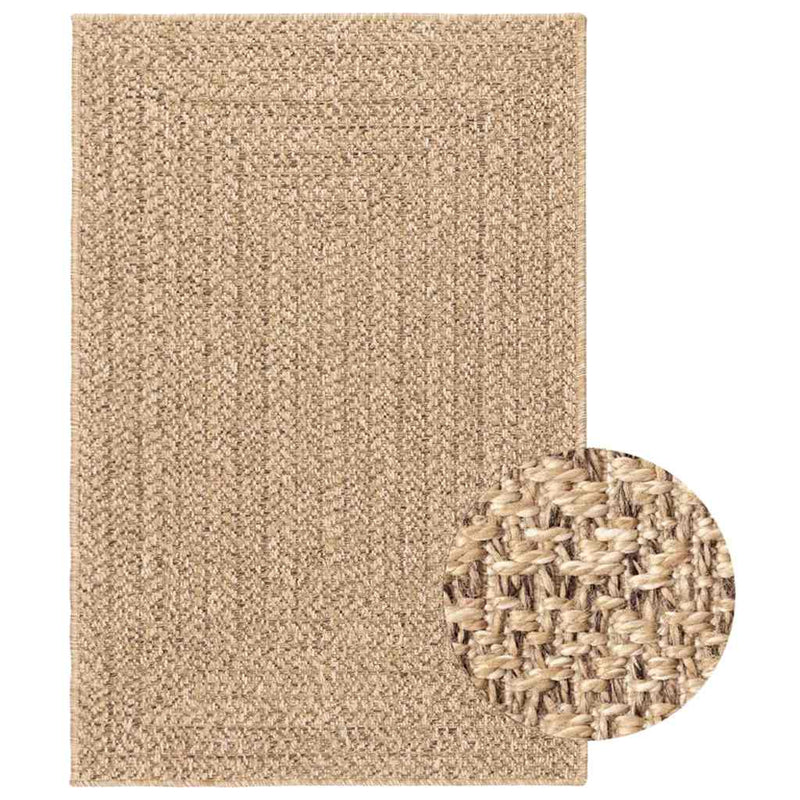 Vloerkleed Zizur Binnen En Buiten Jute Look Beige