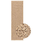 Vloerkleed Zizur Beige Binnen En Buiten 200X200 Cm Jute Look