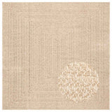 Vloerkleed Zizur Beige Binnen En Buiten 200X200 Cm Jute Look