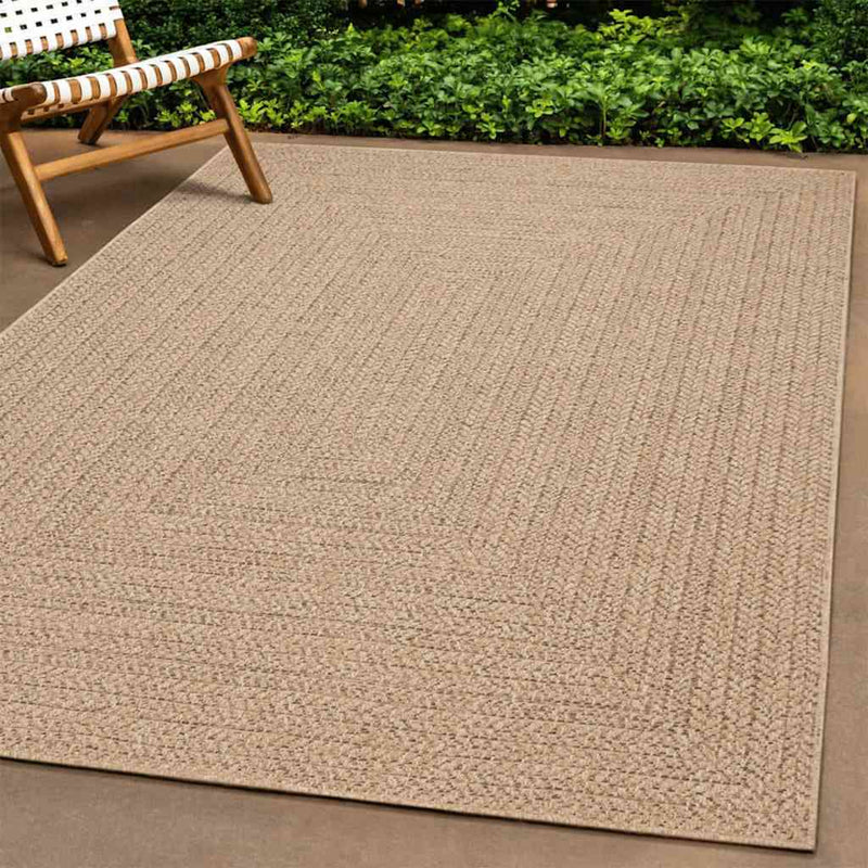Vloerkleed Zizur Binnen En Buiten Jute Look Beige