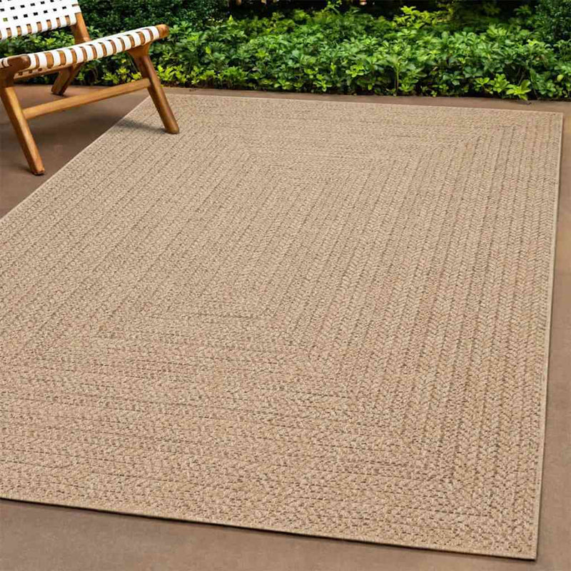 Vloerkleed Zizur Binnen En Buiten Jute Look Beige