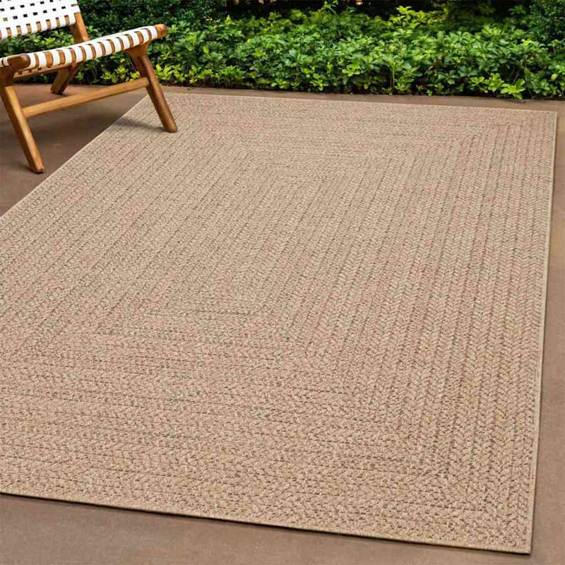 Vloerkleed Zizur Binnen En Buiten Jute Look Beige