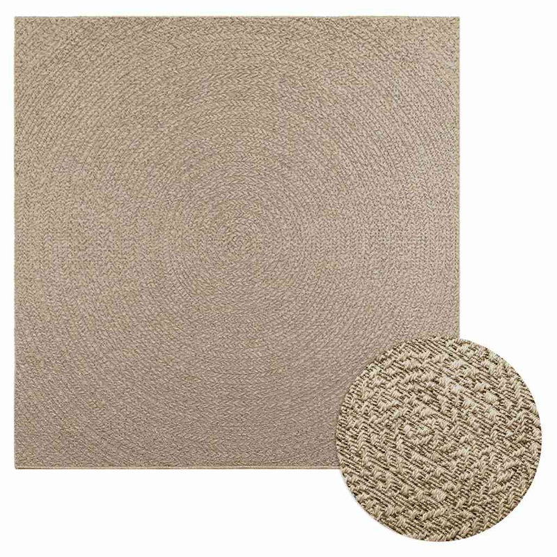 Vloerkleed Zizur Binnen En Buiten Jute Look Beige