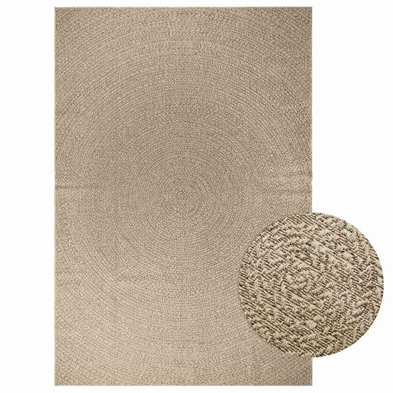 Vloerkleed Zizur Binnen En Buiten Jute Look Beige