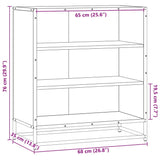 Dressoir 68X35X76 Cm Bewerkt Hout En Metaal Kleur