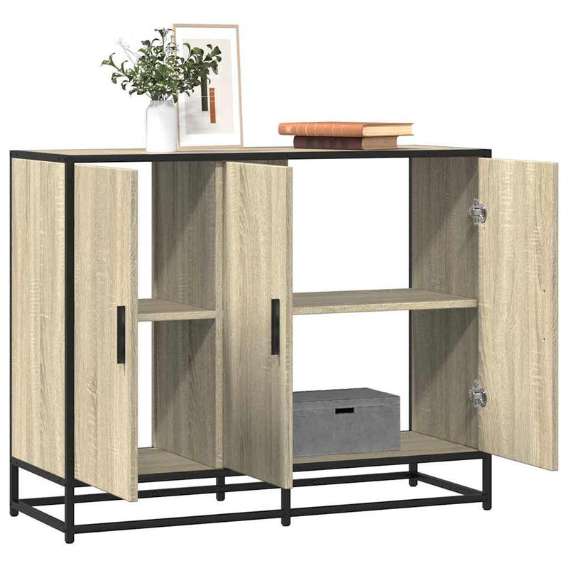 Dressoir 94X35X76 Cm Bewerkt Hout