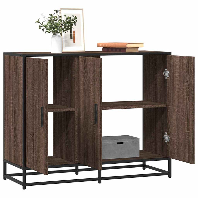 Dressoir 94X35X76 Cm Bewerkt Hout