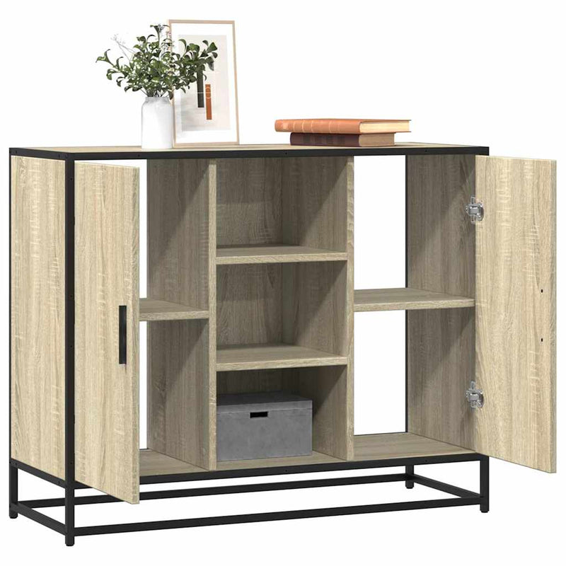 Dressoir 92X35X76 Cm Bewerkt Hout Kleurig