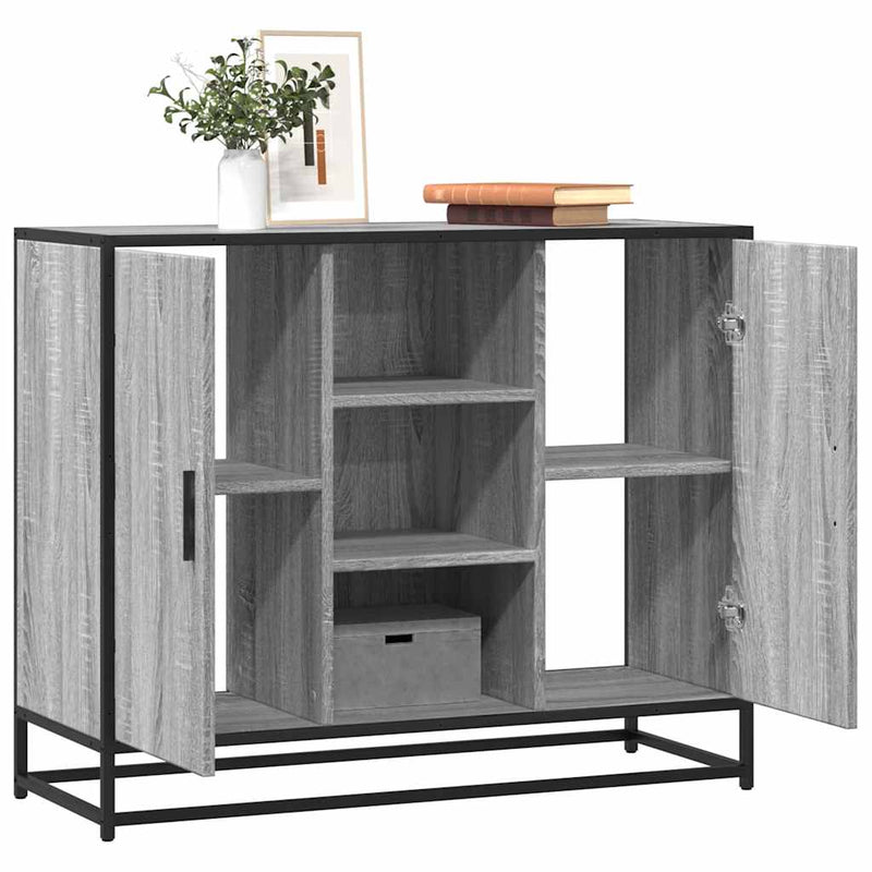 Dressoir 92X35X76 Cm Bewerkt Hout Kleurig