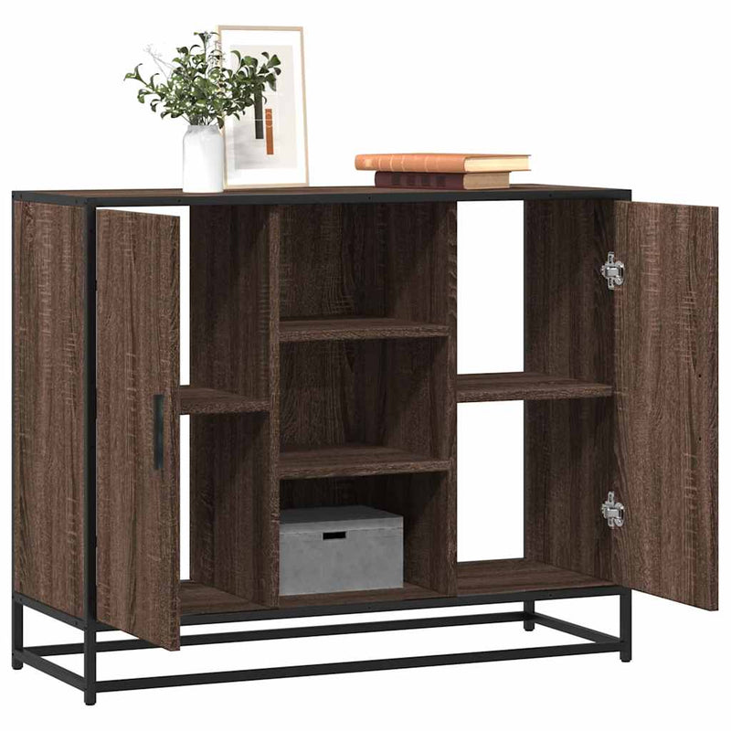 Dressoir 92X35X76 Cm Bewerkt Hout Kleurig