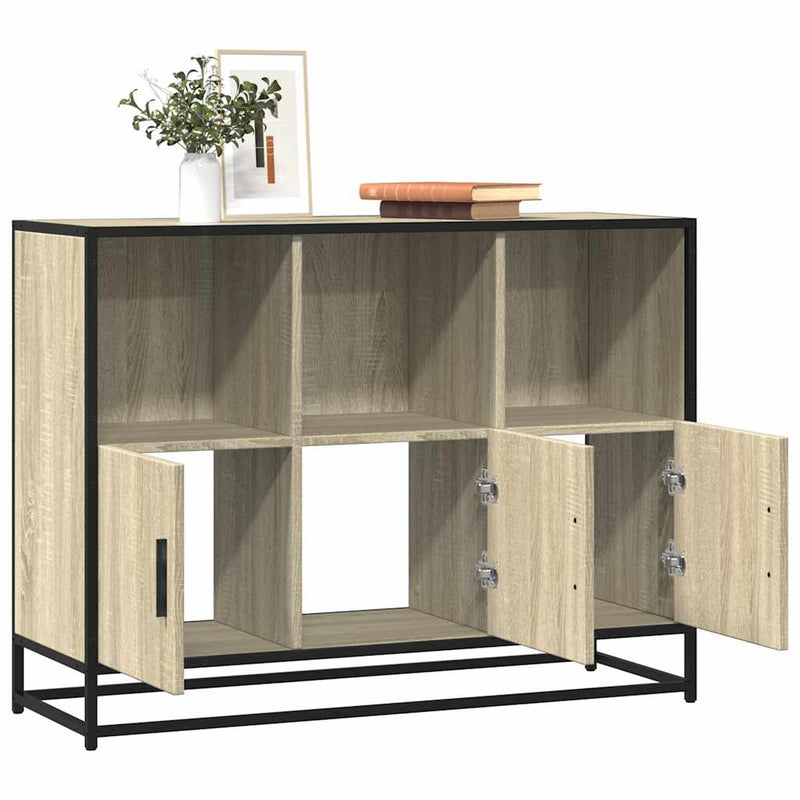 Dressoir 100X35X76 Cm Bewerkt Hout Kleurig