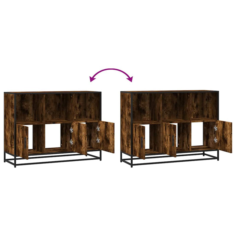 Dressoir 100X35X76 Cm Bewerkt Hout Kleurig