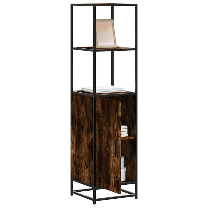 Hoge Kast 35,5X35X139 Cm Bewerkt Hout En Metaal