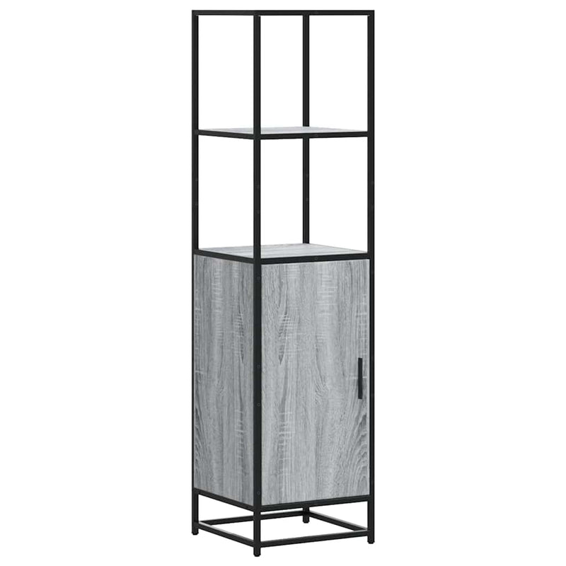 Hoge Kast 35,5X35X139 Cm Bewerkt Hout En Metaal