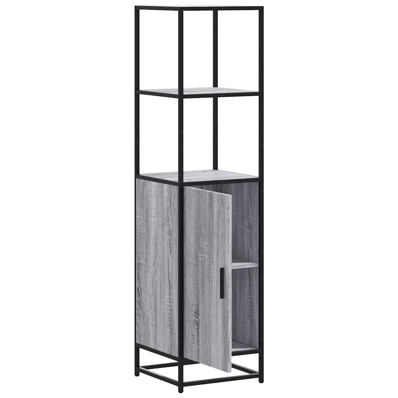 Hoge Kast 35,5X35X139 Cm Bewerkt Hout En Metaal