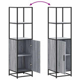 Hoge Kast 35,5X35X139 Cm Bewerkt Hout En Metaal